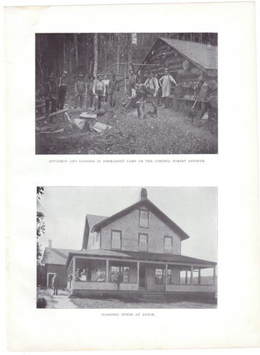 STUDENTS AND LOGGERS IN PERMANENT CAMP...

BOARDING HOUSE AT AXTON